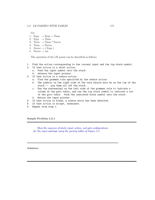 Compiler Design: Theory, Tools, and Examples - Page 175